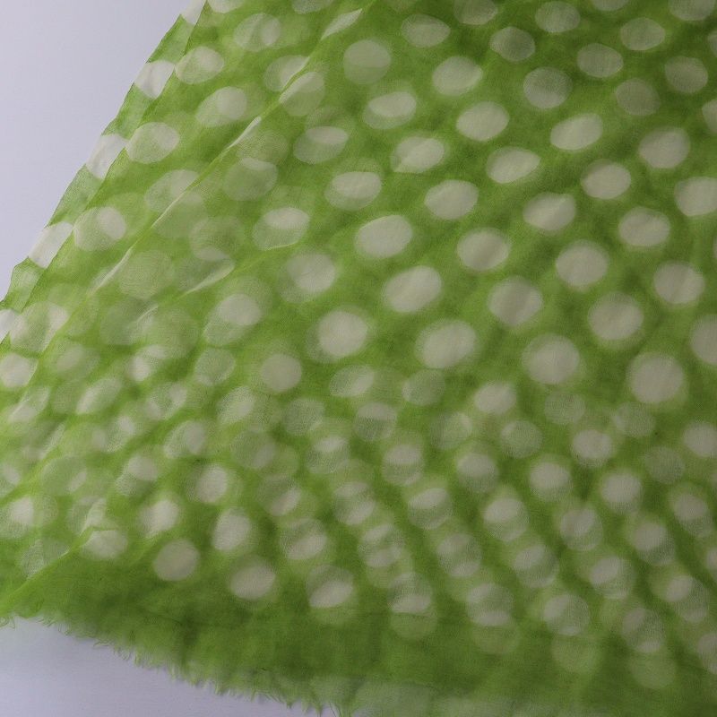 ドーサ dosa 大判 ドット ストール ｜ライトグリーン マフラー