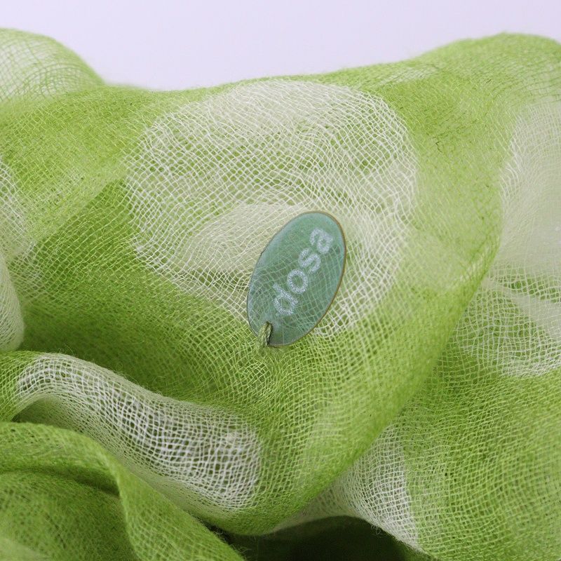 ドーサ dosa 大判 ドット ストール ｜ライトグリーン マフラー