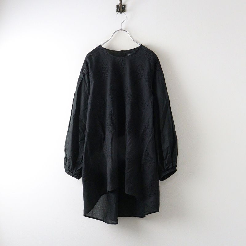 ミズイロインド mizuiro ind レース フラワー刺繍 ノーカラー