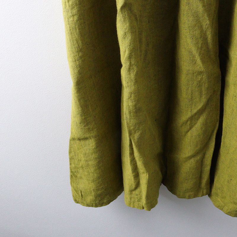  イチ アンティークス ichi Antiquités コットン リネン ノー ギャザー ワンピース イエロー トップス その他 その他