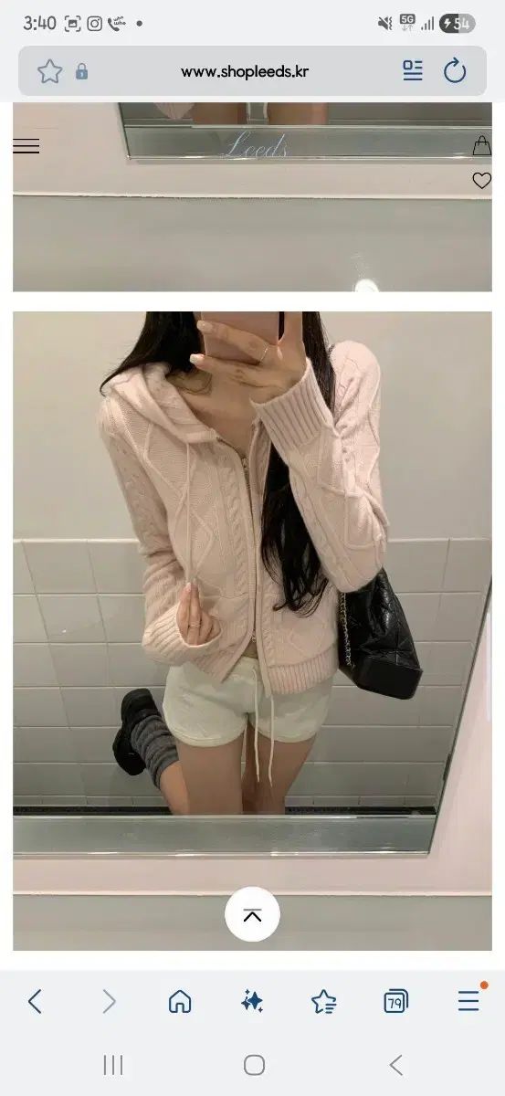 The wish ブラーッシュ ケーブル ジップアップ ベイビーピンク 商品