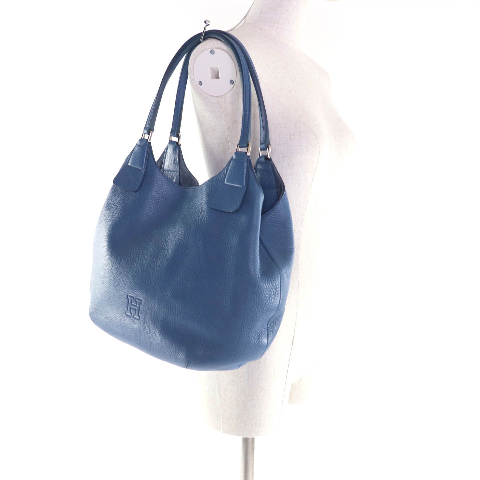 美品☆HIROFU ヒロフ ロゴ刻印 オールレザー トートバッグ ショルダー