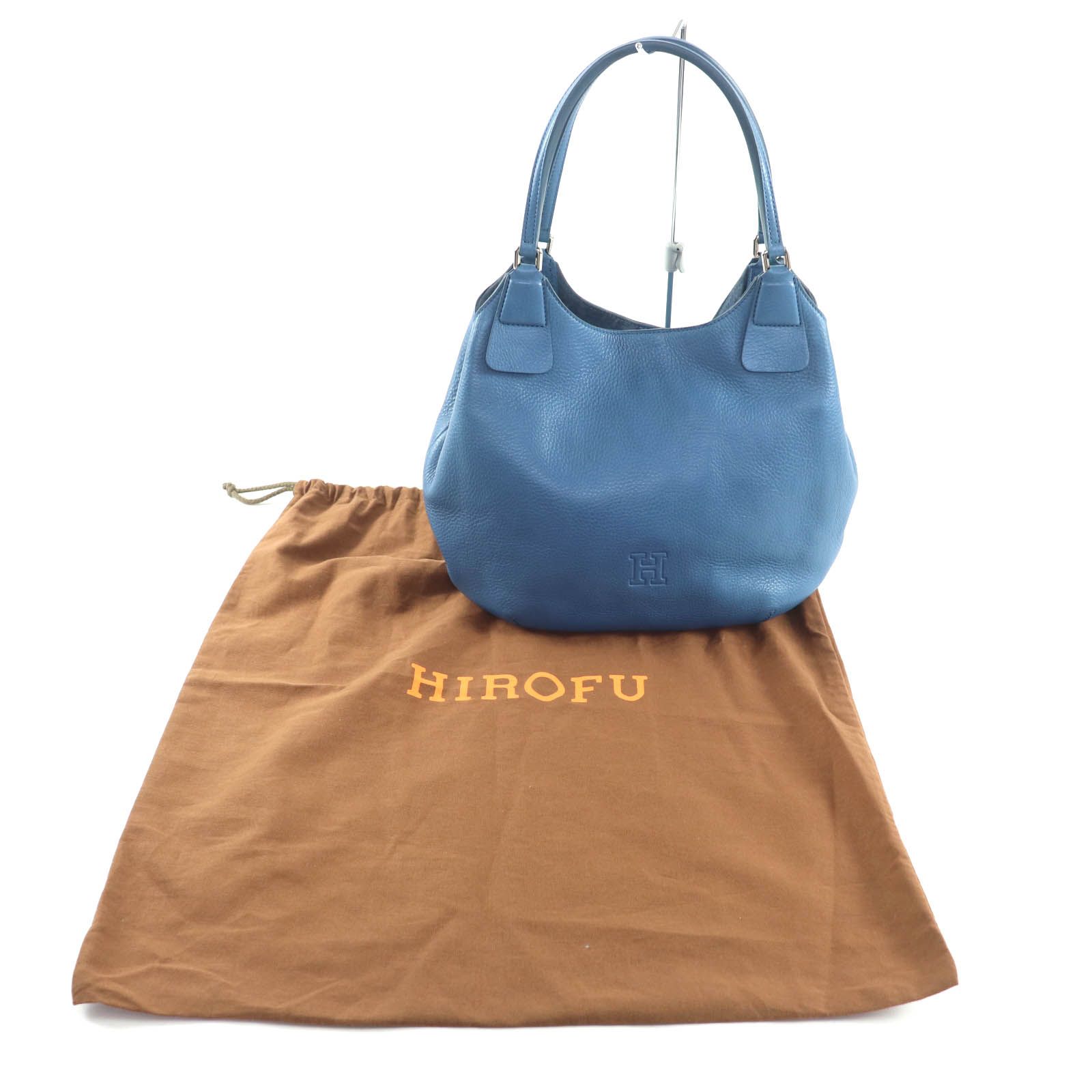美品☆HIROFU ヒロフ ロゴ刻印 オールレザー トートバッグ ショルダー