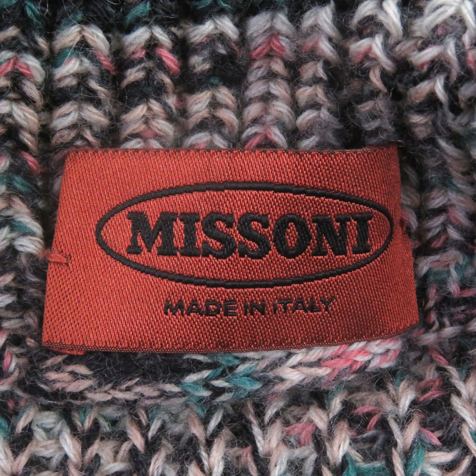 極美品□Missoni ミッソーニ ウール100％ ベルテッド ニットコート