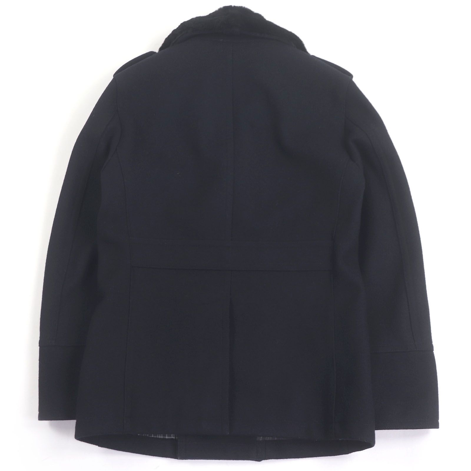 美品□BURBERRY BLACK LABEL バーバリーブラックレーベル 襟ラビット