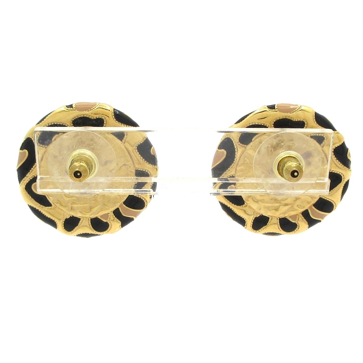 美品 シャネル ココマーク ピアス 02A クリア ゴールド ココ アイコン CHANEL(シャネル) ピアス 黒×ゴールド×クリア ココマーク - メルカリ