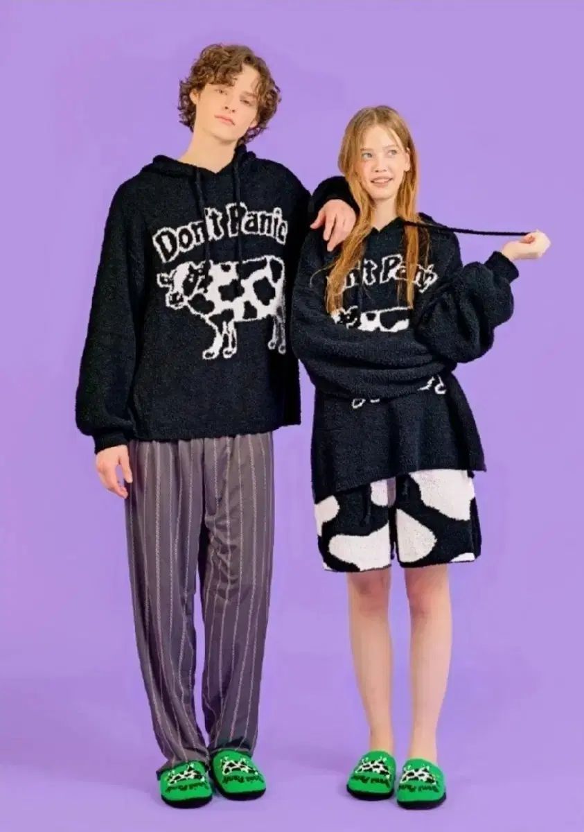 ウィグルウィグル フーディーパジャマ 睡眠ルームウェア セット - Don t Panic