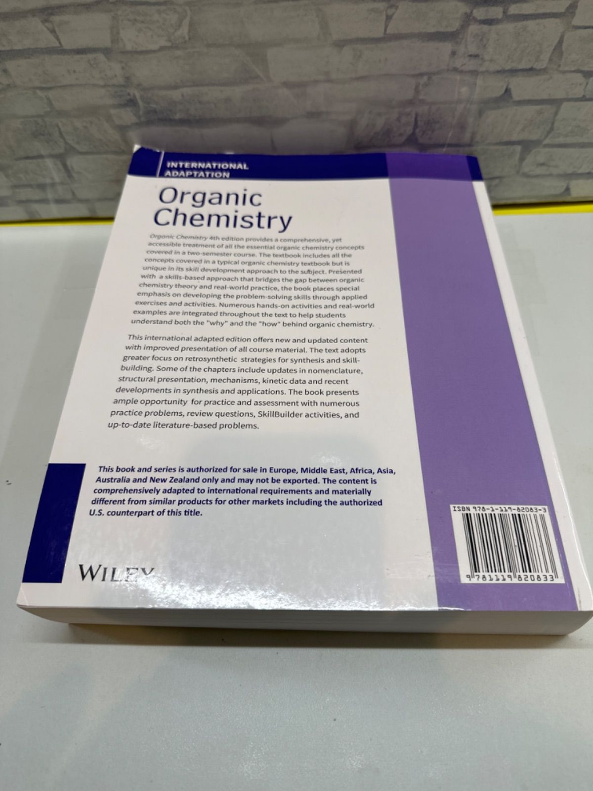 Y 3-72 Organic Chemistry 4 th Edition International Adaptation