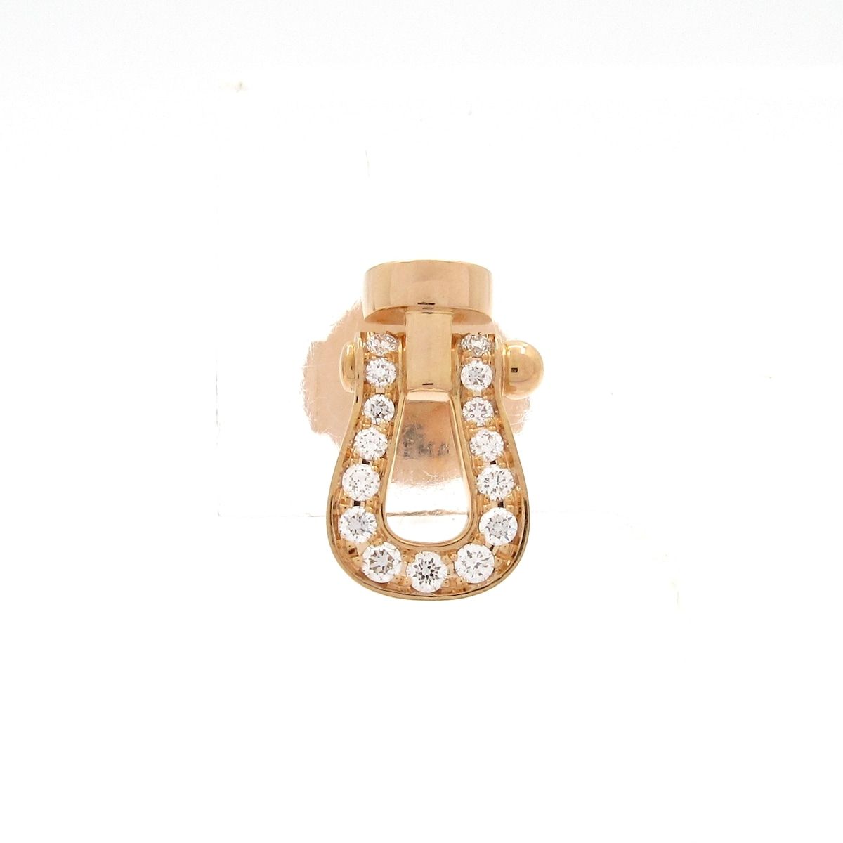 FRED フレッド ピアス フォース10 イヤリング 8 B 0321 K 18 PG×ダイヤモンド 左側用 片側のみ 15 Pダイヤ 約0.07カラット