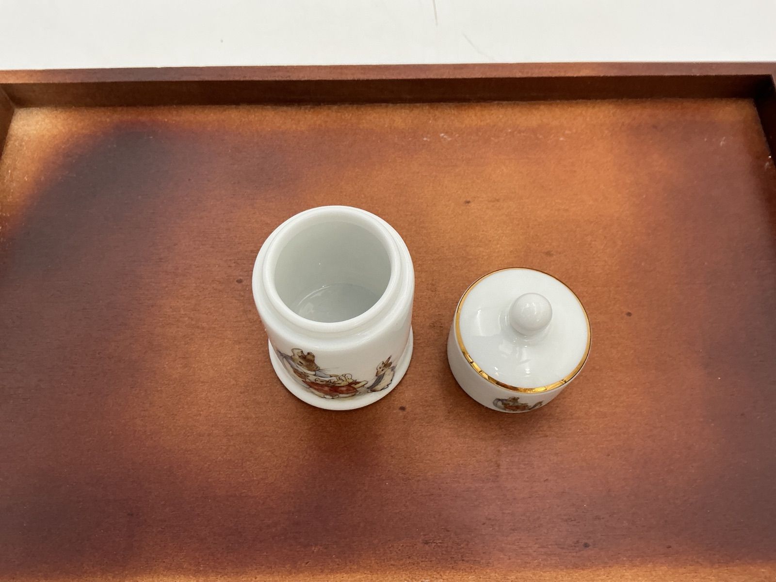 陶器 ピーターラビット貯金箱 鍵付き ドイツ BEATRIX POTTER 陶器