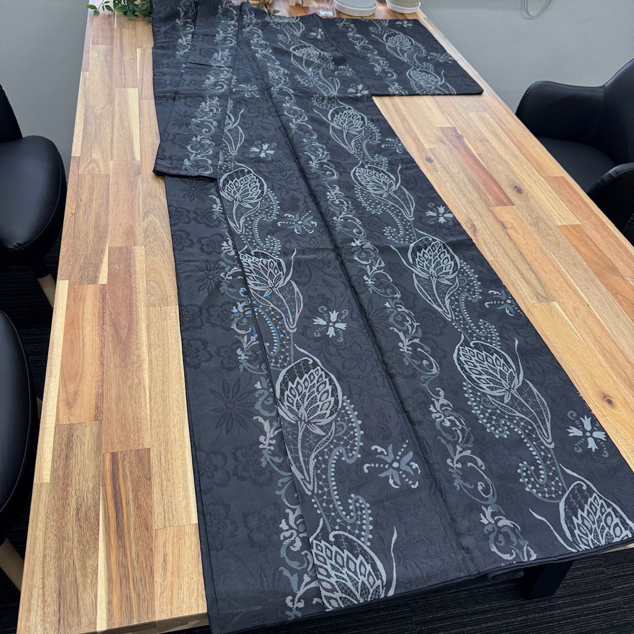 西陣織お召 超 お仕立て上がり 京都西陣で織り上げられた