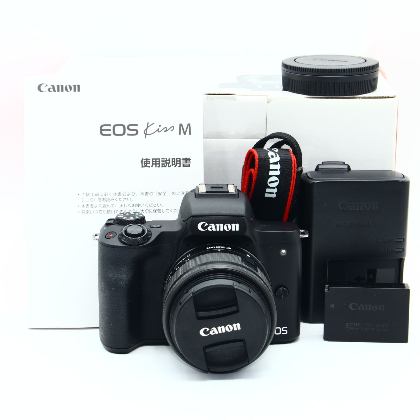 Canon ミラーレス一眼カメラ EOS Kiss M 標準ズームキット ブラック