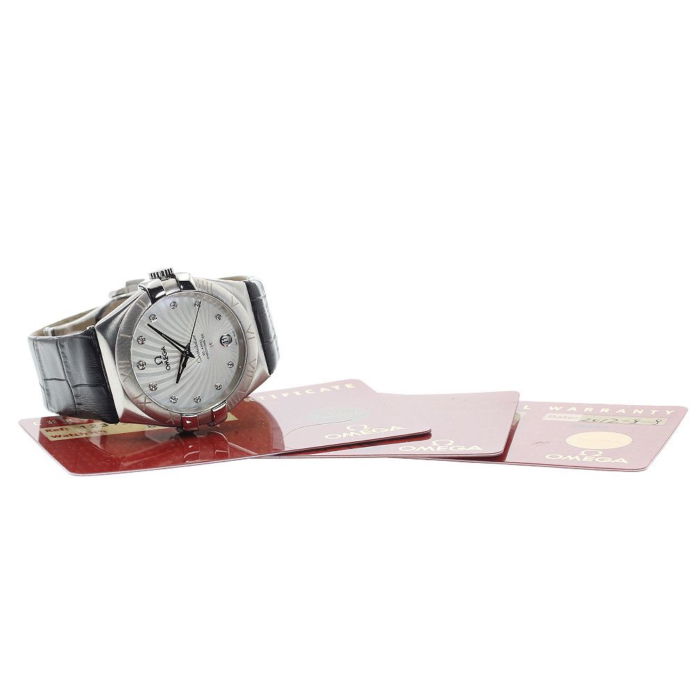 オメガ OMEGA 123.13.35.20.55.001 コンステレーション 11 Pダイヤ 自動巻き レディース保証書付き_923319