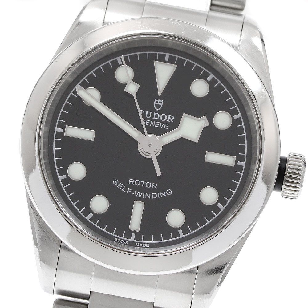 チュードル TUDOR 79580 ヘリテージ ブラックベイ 32 自動巻き レディース保証書付き_923362