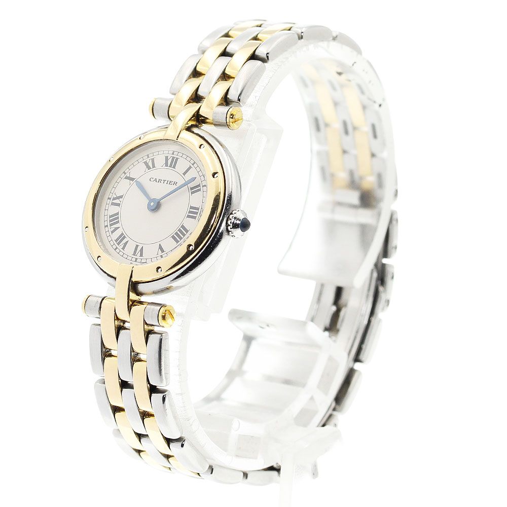 カルティエ CARTIER パンテールSM ラウンド 2ロウ クォーツ レディース_915158