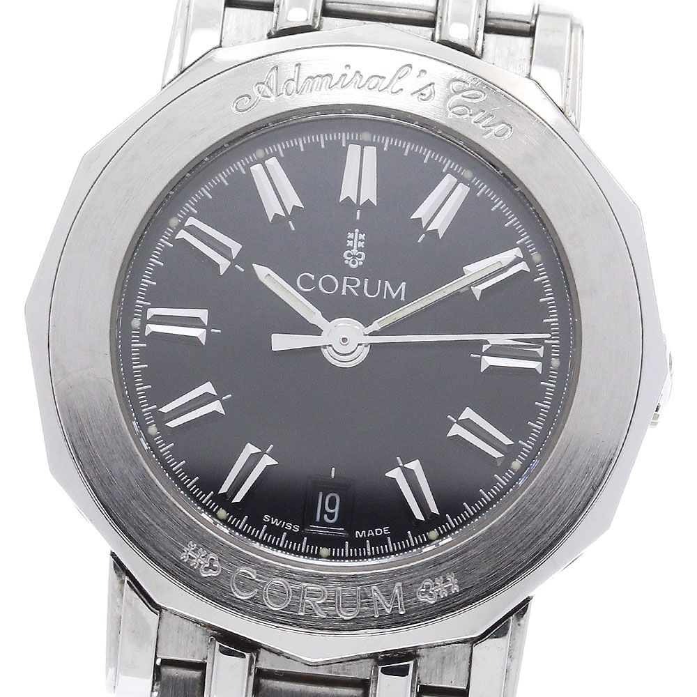 コルム CORUM 39 130 20 V 585 アドミラルズカップ デイト クォーツ レディース保証書付き_922457