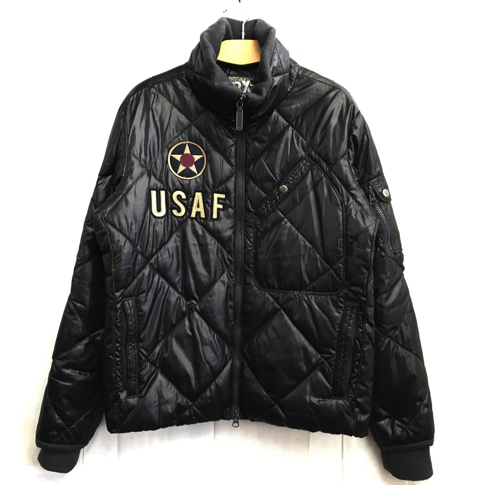 AVIREX / キルティングジャケット/XL/ナイロン/BLK/6172181// AVIREX 中綿キルティングジャケット パディングジャケット 6122068 M