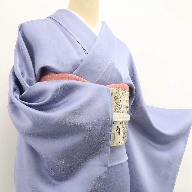❁tomihisa❁新品 二代目 久保田一竹 落款 辻ヶ花 着物 正絹 仕付け糸 