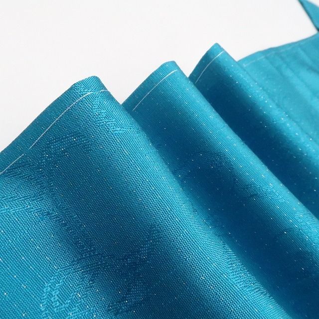 ❁tomihisa❁ 唐花 銀通し 着物 正絹 仕付け糸付 納戸色でまとう大人の余裕と洒落感 小紋 色無地 7309