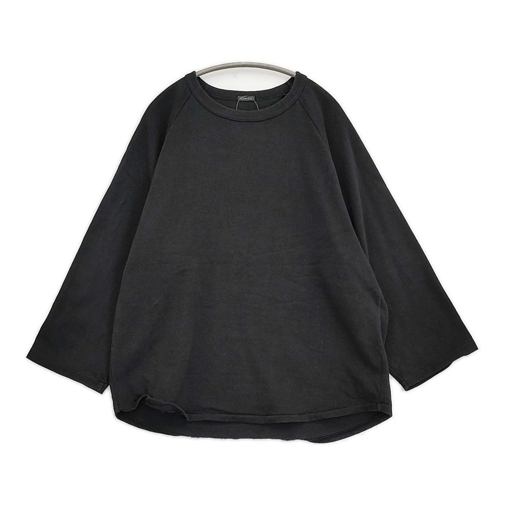 COMOLI コットンジャージ ベースボールTシャツ Z 01 05018 サイズ2 長袖Ｔシャツ カットソー ロンＴ 24 SS ブラック メンズ コモリ 5 1121 M