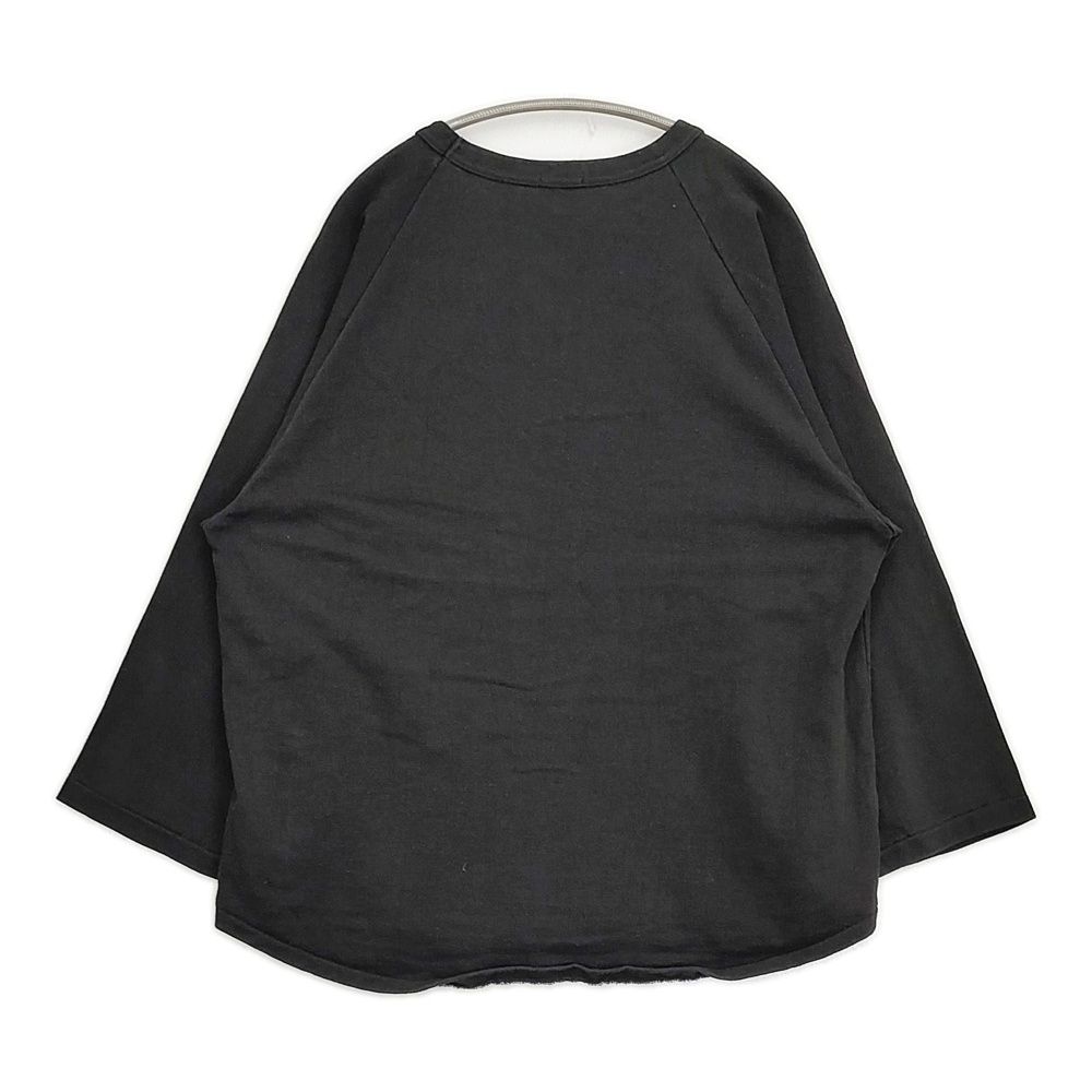 COMOLI コットンジャージ ベースボールTシャツ Z 01-05018 サイズ2 長袖Ｔシャツ カットソー ロンＴ 24 SS ブラック メンズ コモリ 5-1121 M