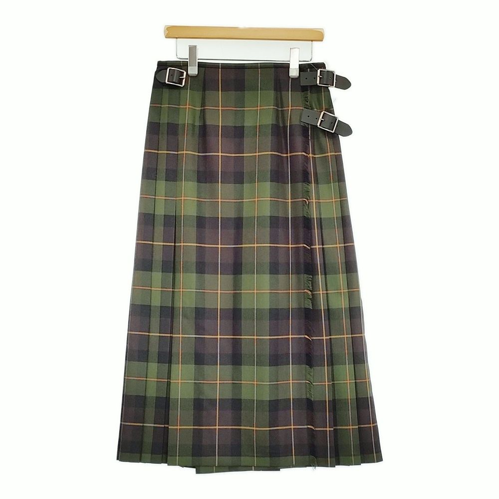 O NEIL OF DUBLIN マキシ丈キルトスカート FASHION MAXI KILT 定価36080円 ロングスカート グリーン ブラウン レディース オニールオブダブリン 5-1121 T
