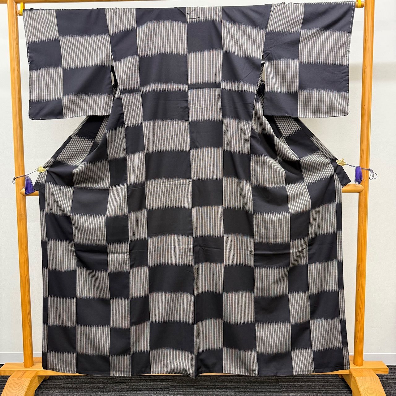 西陣織お召 手くくり絣 和音 超 お仕立て上がり 京都西陣で織り上げられた