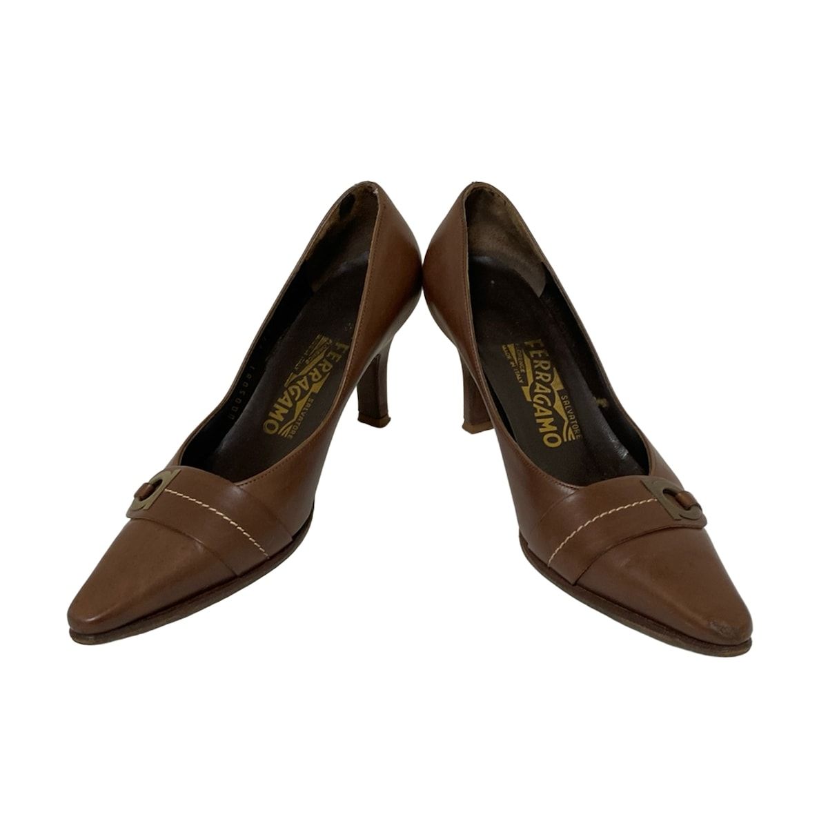 美品　フェラガモ　パンプス　ダークブラウン FERRAGAMO/SalvatoreFerragamo(サルバトーレフェラガモ) パンプス 3 1