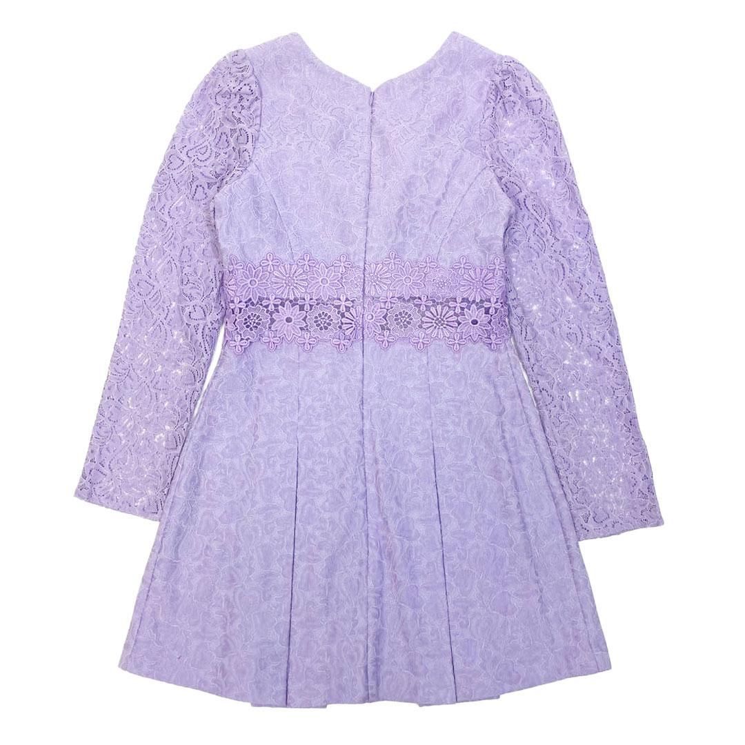 Donia Quinn / ドニアクイーン】総レース ボックスプリーツ ミニドレス