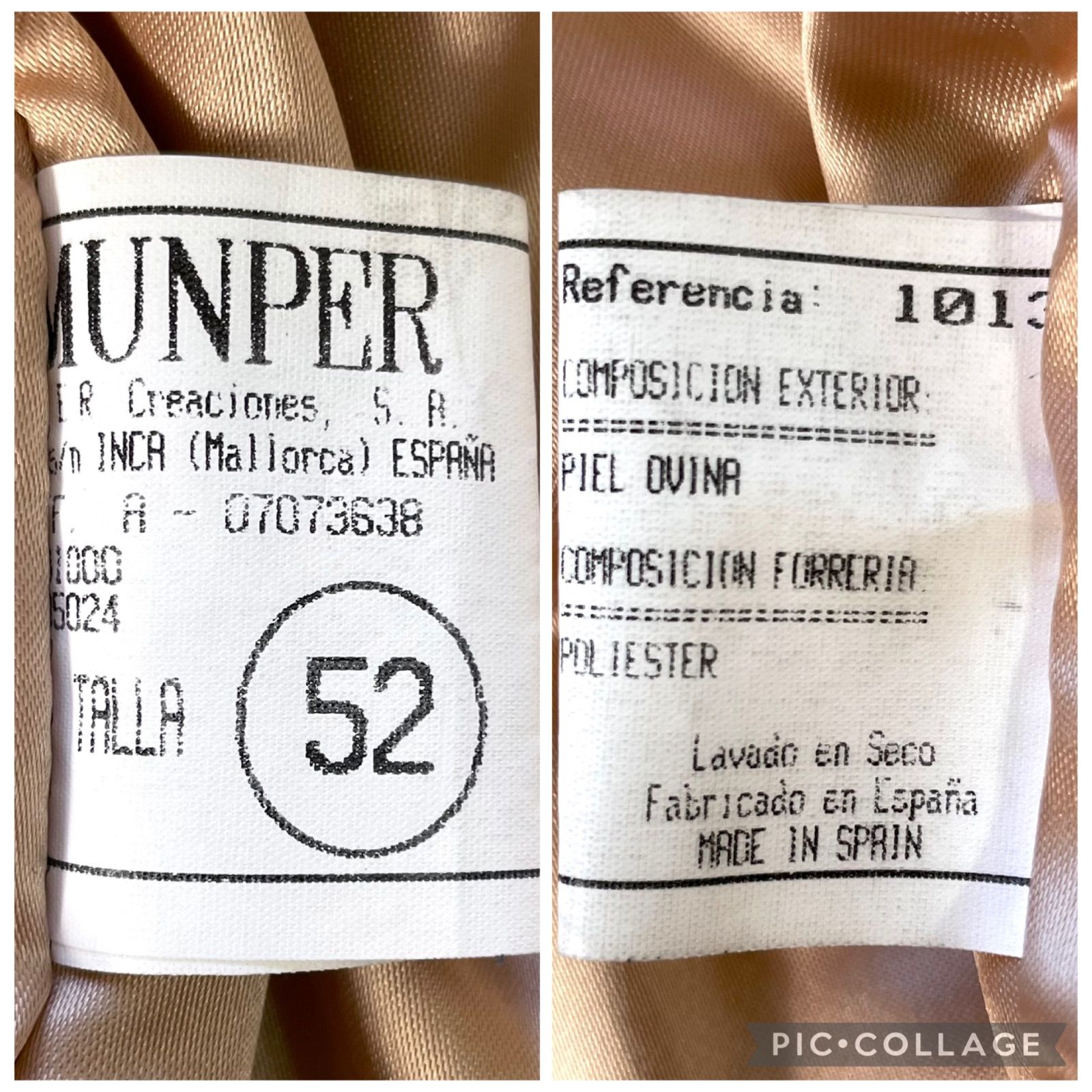 ユーロ古着】極美品✨MUNPER ムンペル スペイン製 ラムレザー 羊革