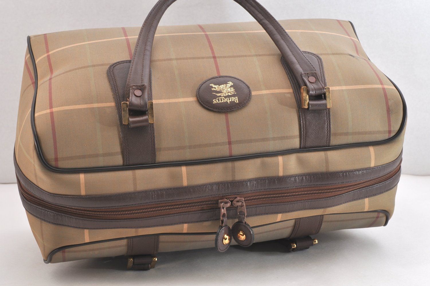 Burberrys バーバリーズ チェック柄 キャンバス レザー トラベル