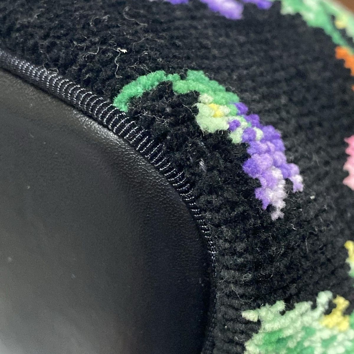 FEILER(フェイラー) ハンドバッグ - 黒×グリーン×マルチ 花柄 - メルカリ