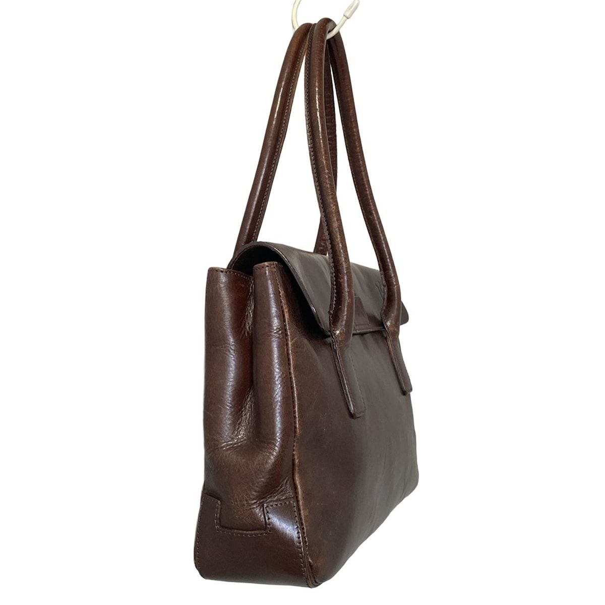 HIROFU(ヒロフ) ハンドバッグ - ダークブラウン レザー - メルカリ