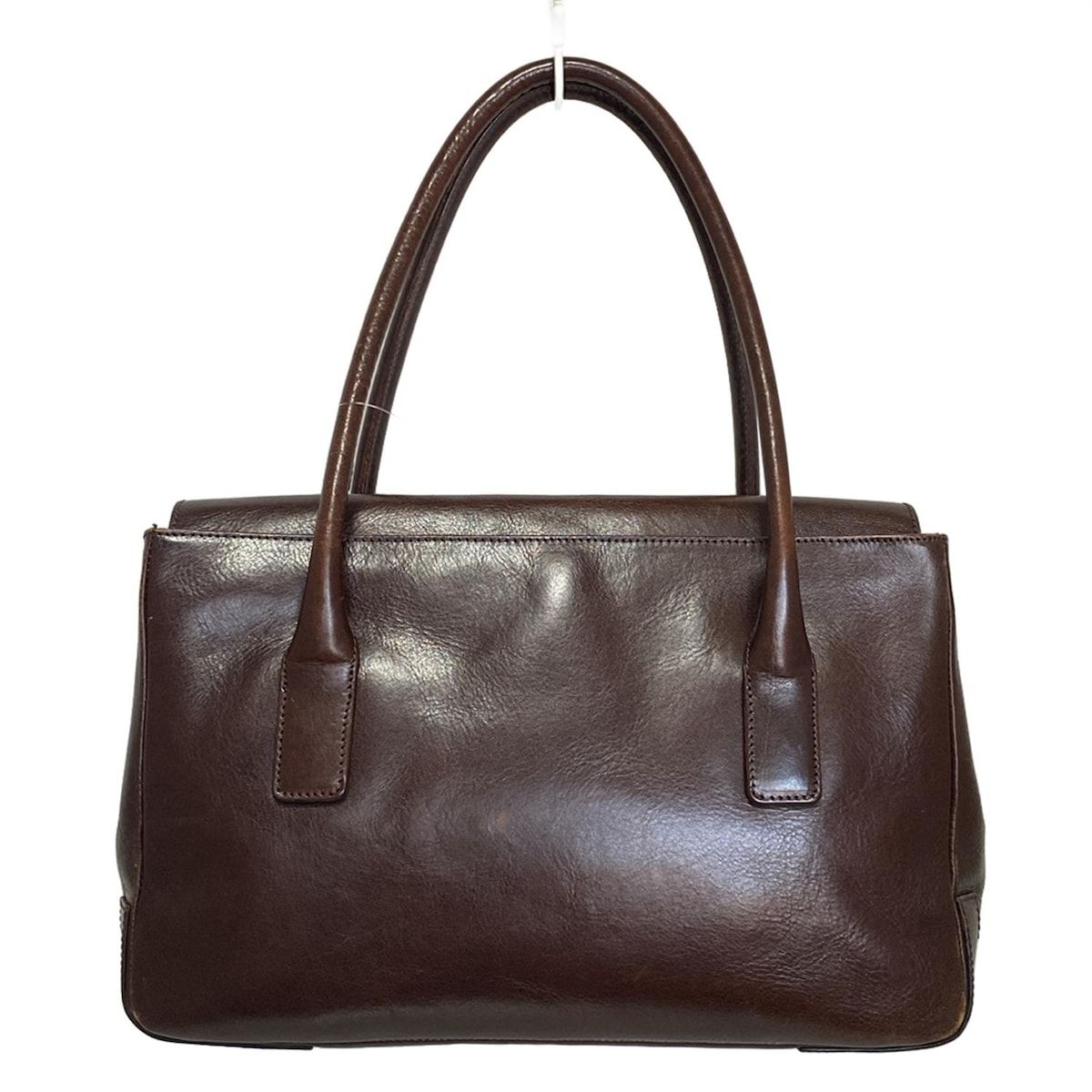 未使用級✨ヒロフ レザー　ハンドバッグ ブラウン系 HIROFU(ヒロフ) ハンドバッグ - ダークブラウン レザー - メルカリ