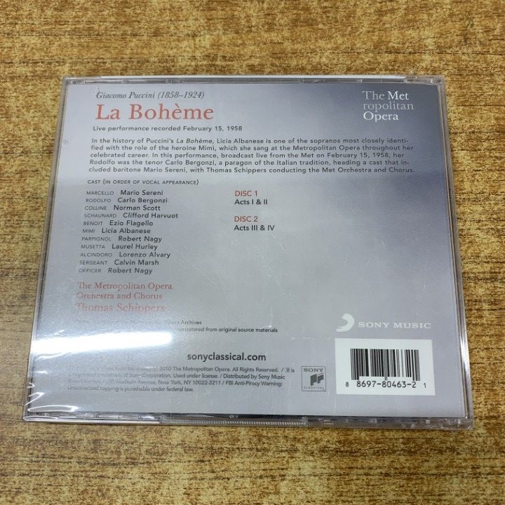 ○01)【1点限り!】【未開封】プッチーニ/ラ・ボエーム/Puccini/La
