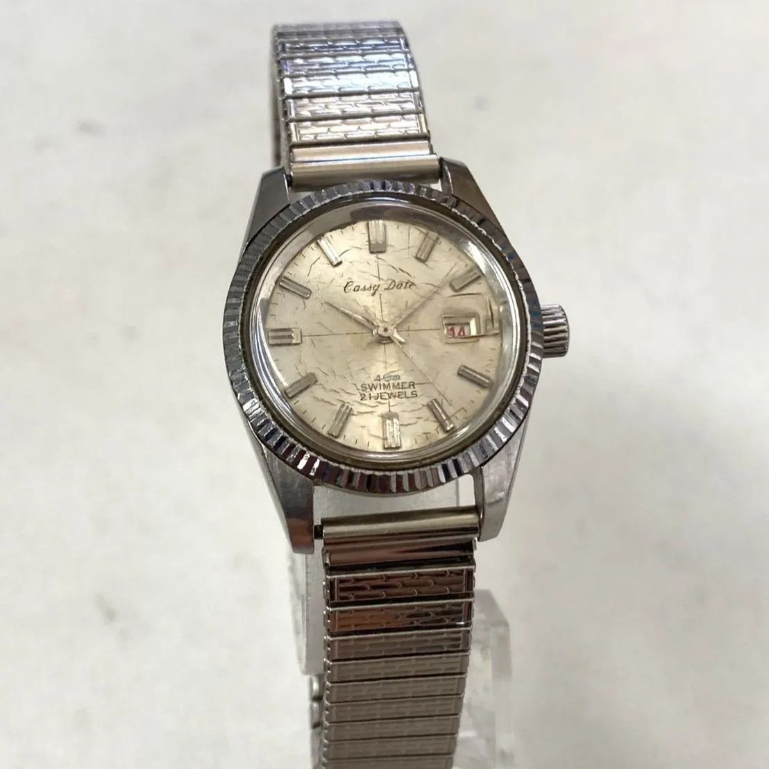 ORIENT オリエント SWIMMER レディース 腕時計 デイト 手巻き シルバー