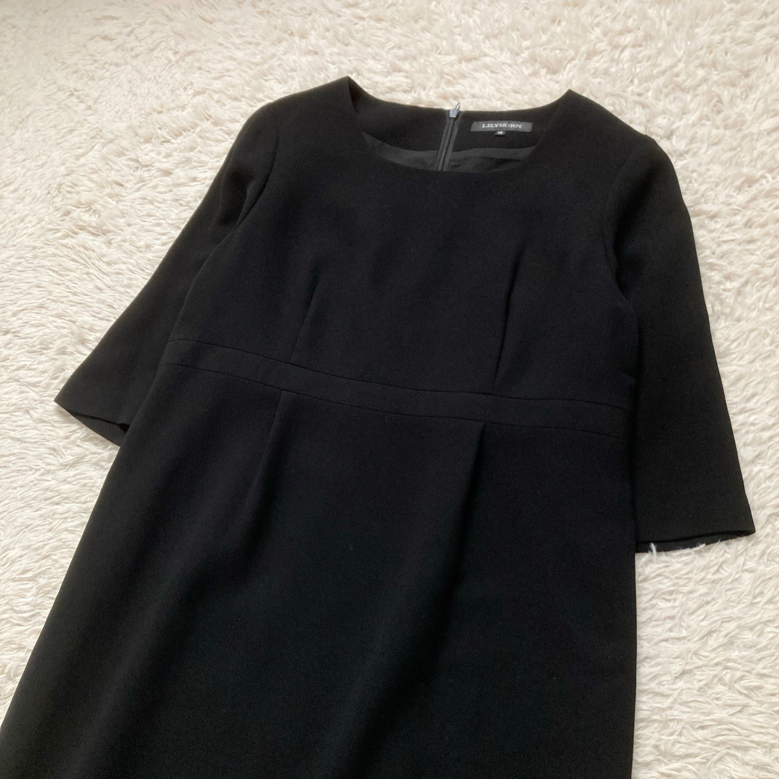 美品 LILYBURN リリーバーン 高級 ブラックフォーマル アンサンブル