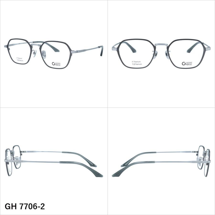 グラスハウス メガネフレーム 伊達メガネ アジアンフィット フルフィット 調整 ノーズパッド クリングス GLASSES HOUSE GH 7706 全3 スクエア型 ユニセックス メンズ レディース メガネ 小物 メンズ