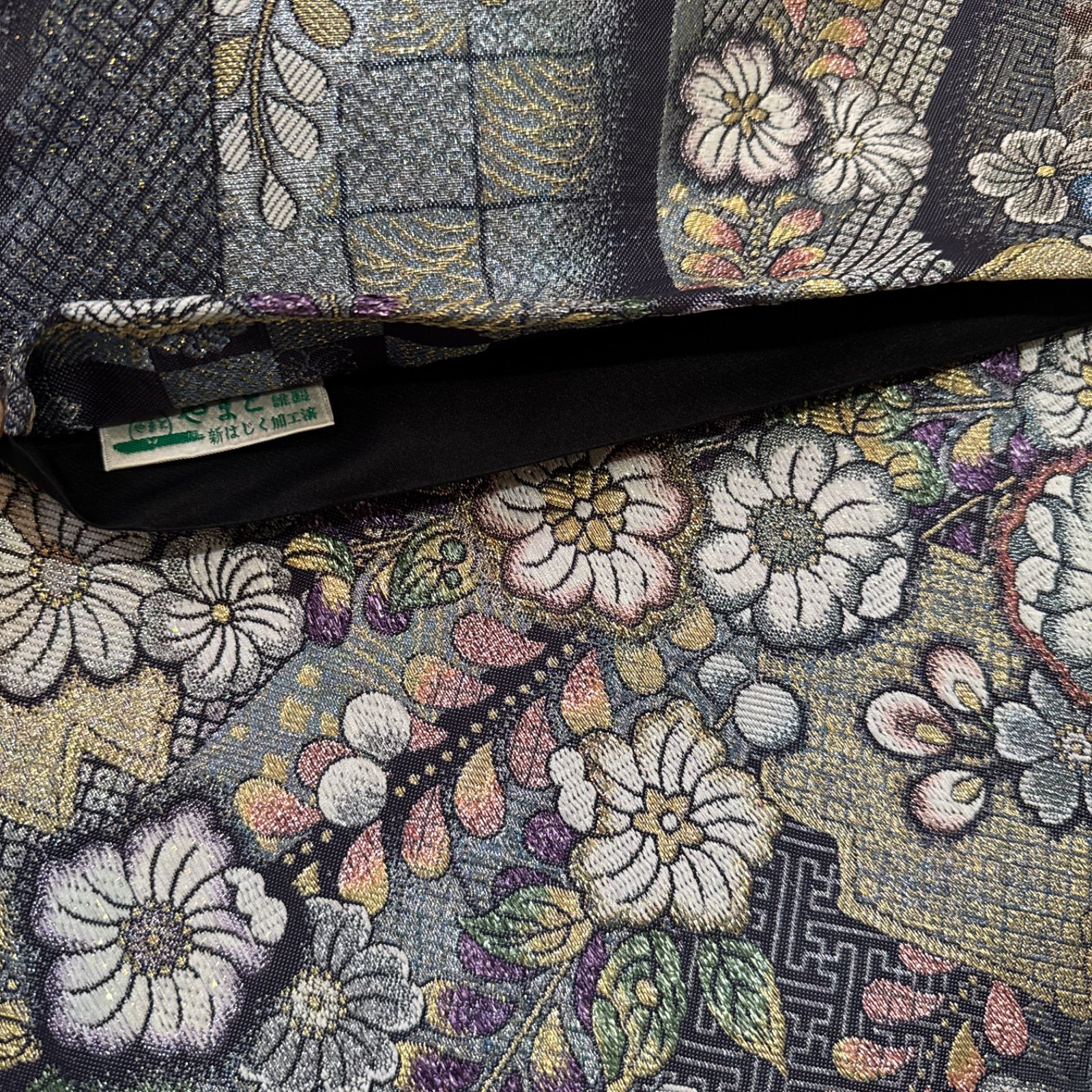  リクエスト品 やまと誂製 新はじく加工済 正絹 金銀糸 箔 袋帯 帯