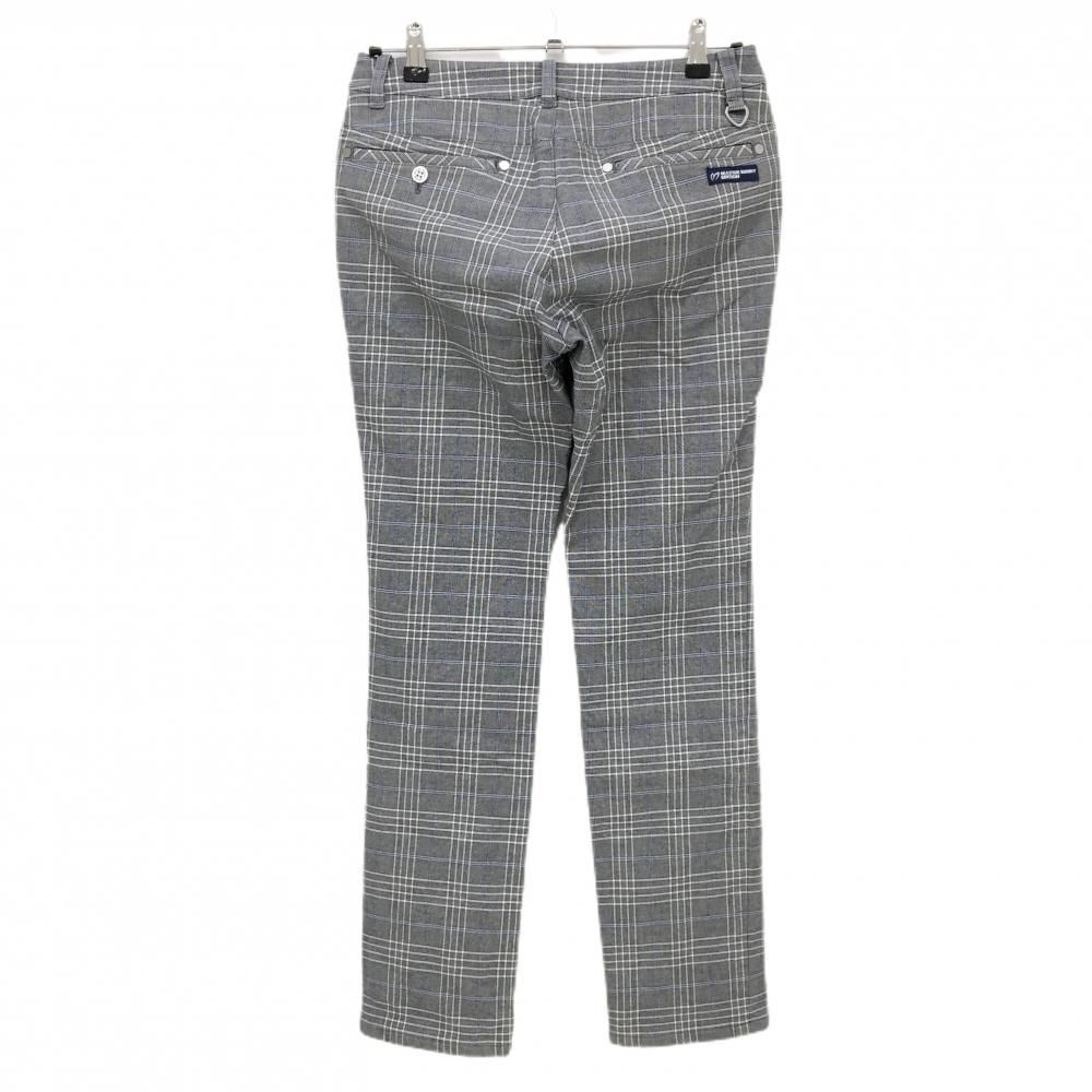 定価41800円【新品】レディースMマスターバニードビー チェックパンツ 美品】マスターバニー パンツ グレー×ブルー×白 チェック 裏地付き
