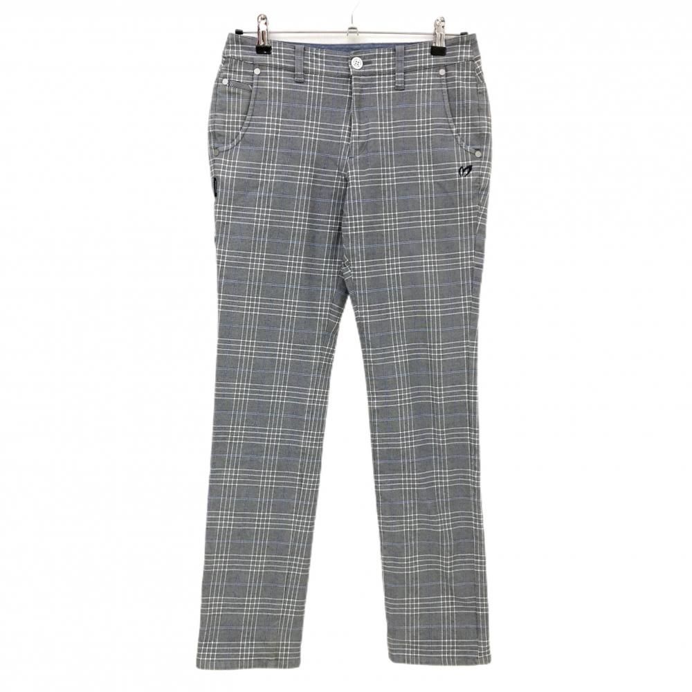 美品】マスターバニー パンツ グレー×ブルー×白 チェック 裏地付き