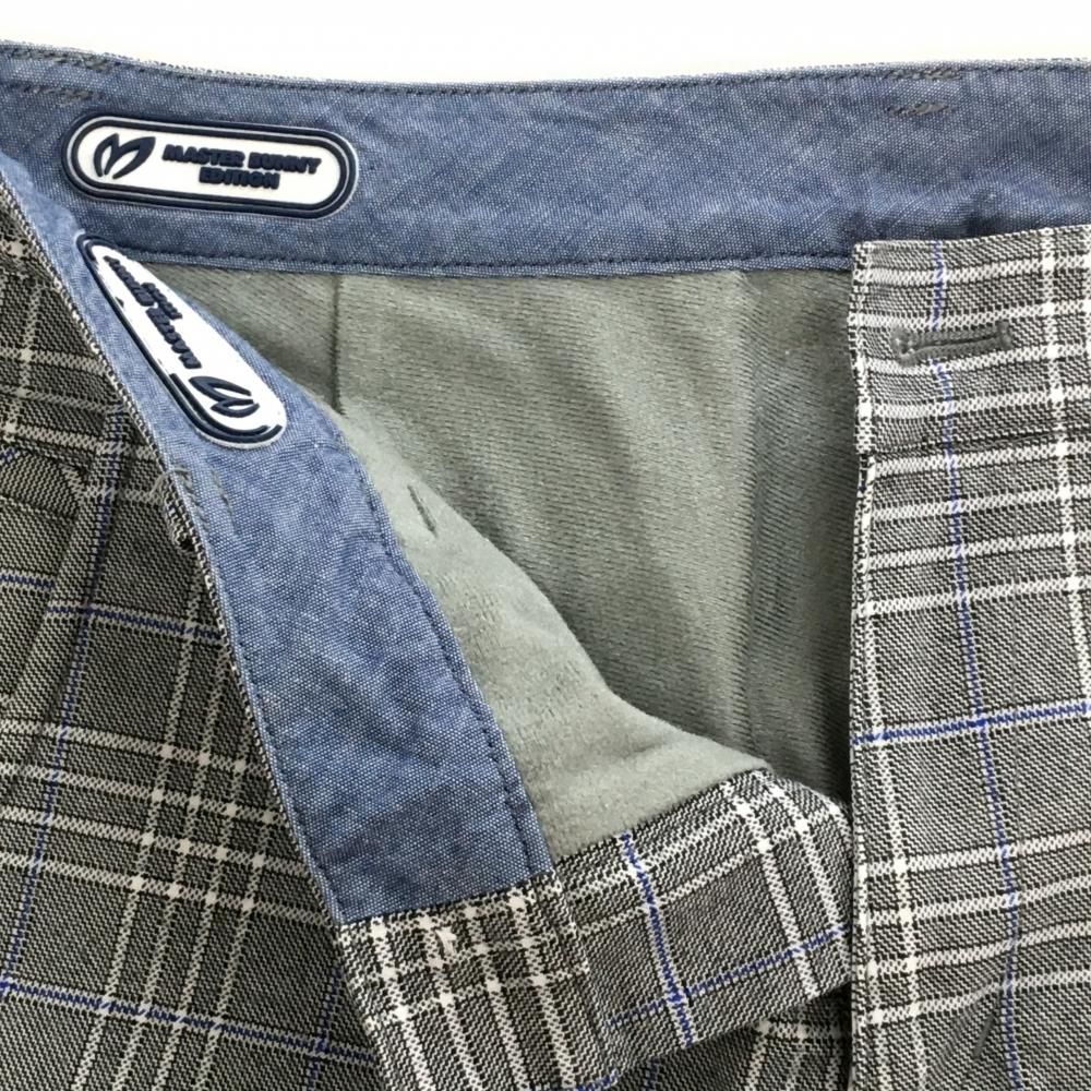 美品】マスターバニー パンツ グレー×ブルー×白 チェック 裏地付き