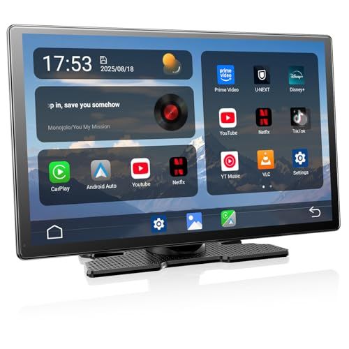 Volamディスプレイオーディオ 9インチ大画面carplay モニター YouTubeやNetflixも視聴 ワイヤレスCarPlay Android Auto対応 画面壁紙と起動動画DIY ナビ 音楽 通話 音声操作 Si 0 daa 24 a