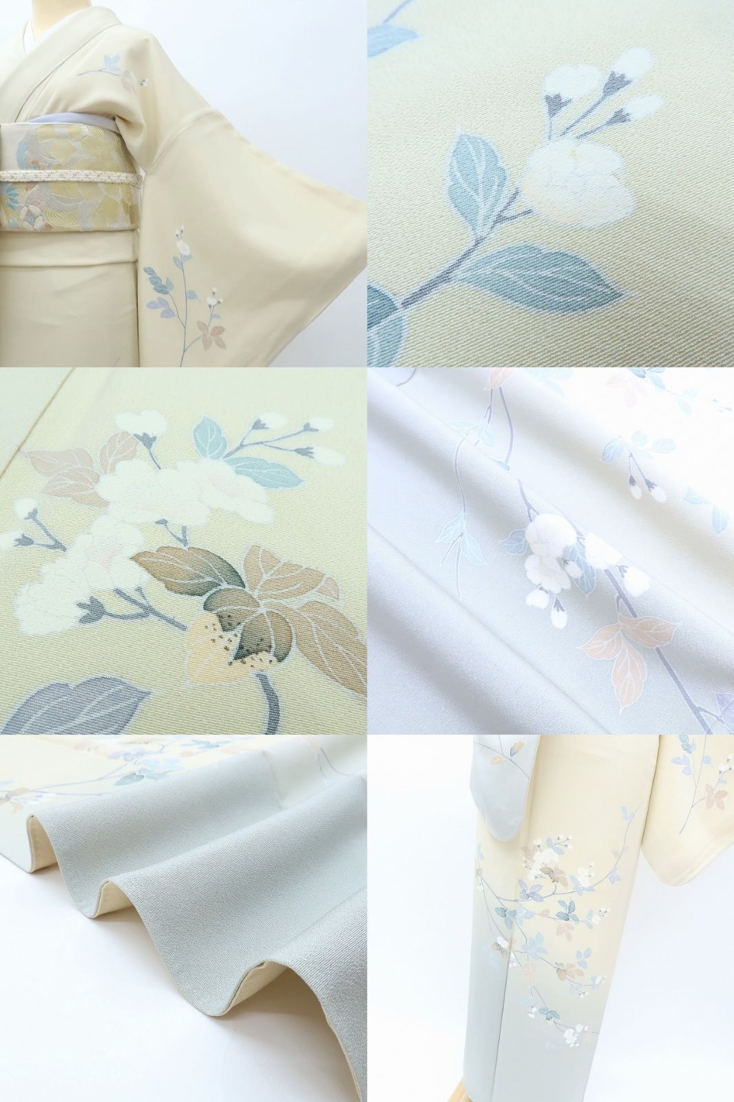 百華❀Y4119◇美品 正絹 作家物落款 手描き友禅 染め一ツ紋 手縫い