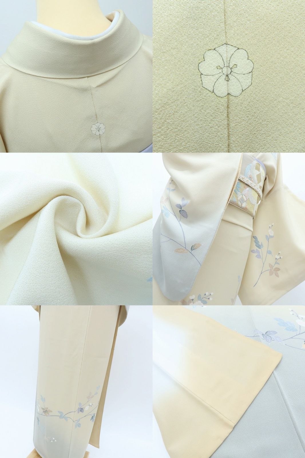 百華❀Y4119◇美品 正絹 作家物落款 手描き友禅 染め一ツ紋 手縫い