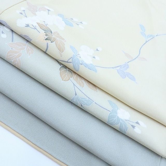 百華❀Y4119◇美品 正絹 作家物落款 手描き友禅 染め一ツ紋 手縫い