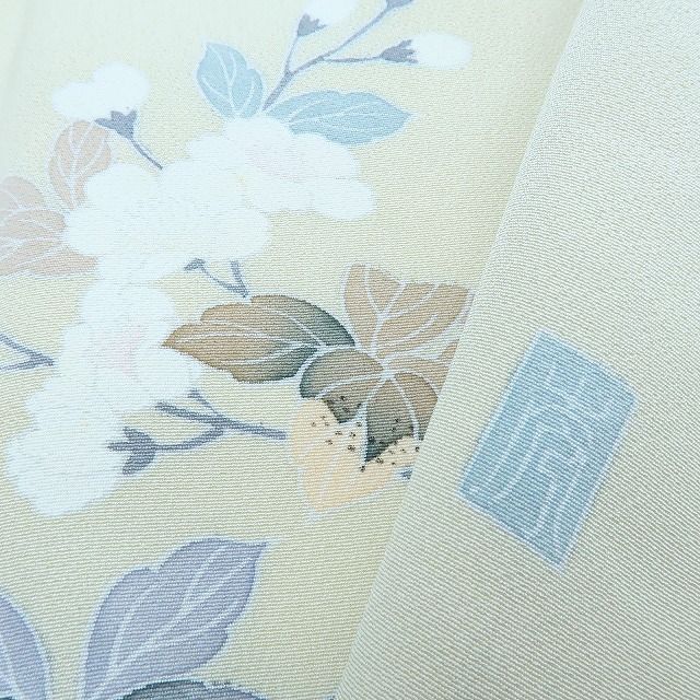 百華❀Y4119◇美品 正絹 作家物落款 手描き友禅 染め一ツ紋 手縫い