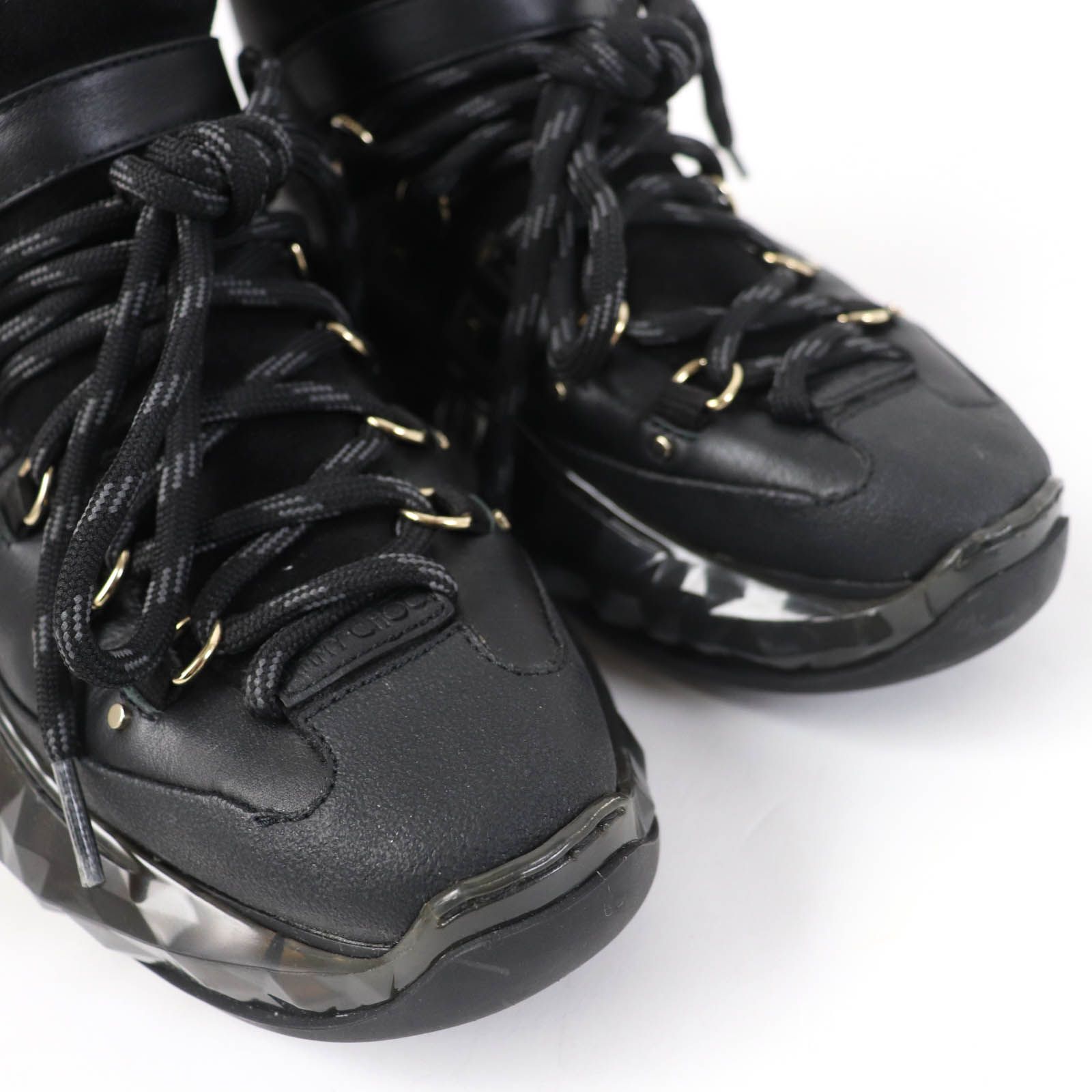 極美品☆JIMMY CHOO ジミーチュウ DIAMOND HIKE レースアップ レザー