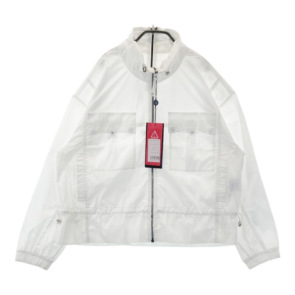 サイズ M A GOLF アニューゴルフ ナイロン ジップジャケット ホワイト系 ゴルフウェア レディース ストスト