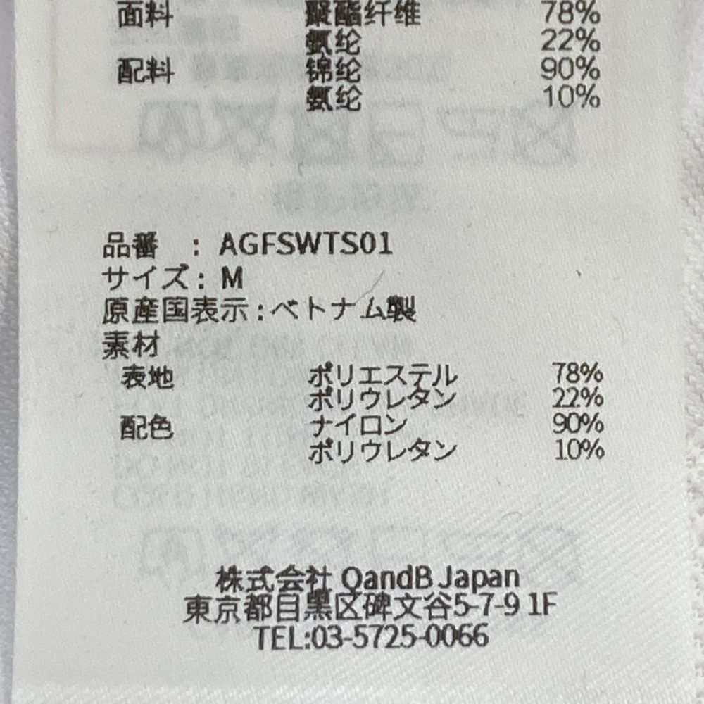 サイズ：M ANEW GOLF アニューゴルフ 長袖ポロシャツ ホワイト系